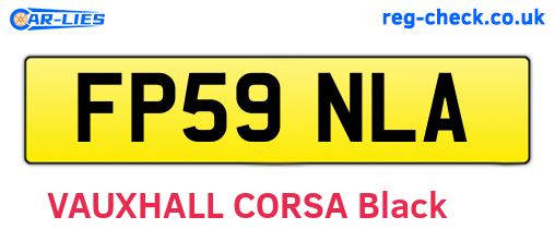 FP59NLA are the vehicle registration plates.