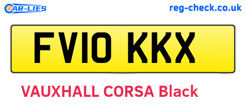 FV10KKX are the vehicle registration plates.