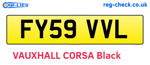FY59VVL are the vehicle registration plates.