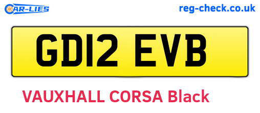 GD12EVB are the vehicle registration plates.