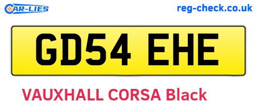 GD54EHE are the vehicle registration plates.