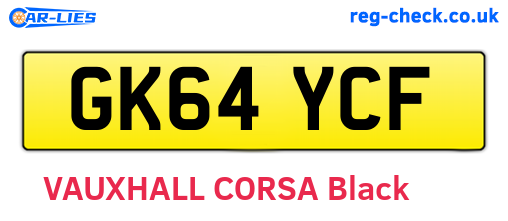 GK64YCF are the vehicle registration plates.