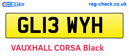 GL13WYH are the vehicle registration plates.