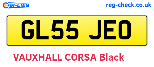 GL55JEO are the vehicle registration plates.