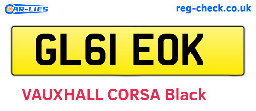 GL61EOK are the vehicle registration plates.