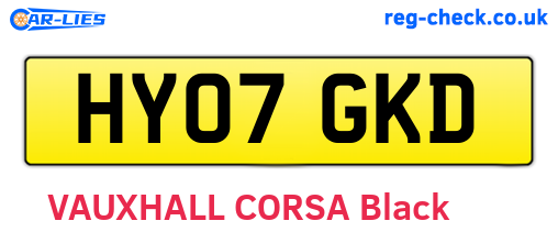 HY07GKD are the vehicle registration plates.