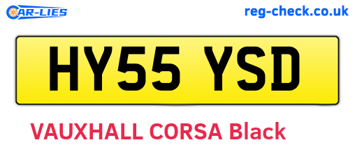 HY55YSD are the vehicle registration plates.