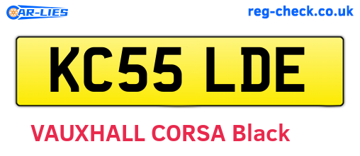 KC55LDE are the vehicle registration plates.
