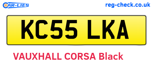 KC55LKA are the vehicle registration plates.