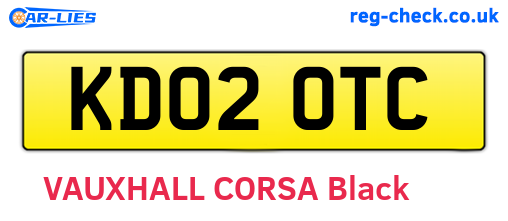 KD02OTC are the vehicle registration plates.