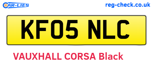 KF05NLC are the vehicle registration plates.