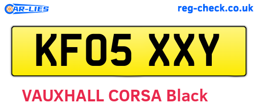 KF05XXY are the vehicle registration plates.