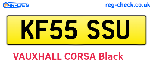 KF55SSU are the vehicle registration plates.