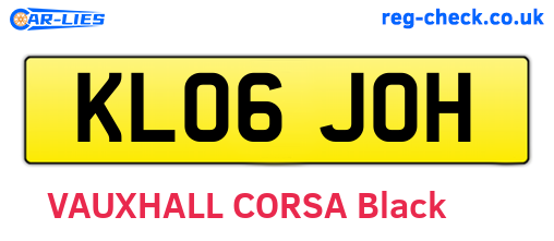 KL06JOH are the vehicle registration plates.