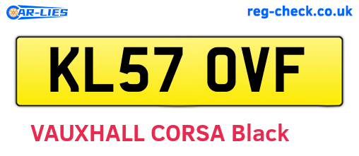 KL57OVF are the vehicle registration plates.