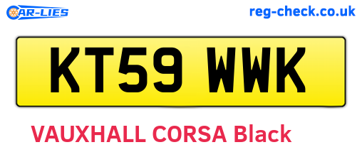 KT59WWK are the vehicle registration plates.