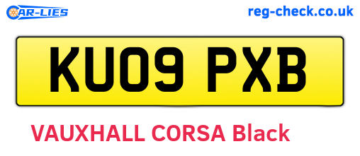 KU09PXB are the vehicle registration plates.
