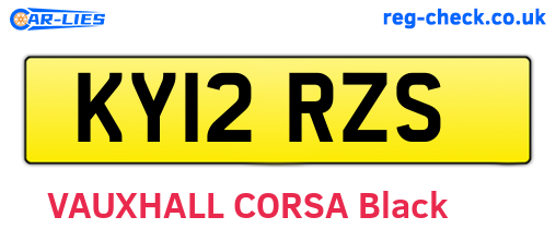 KY12RZS are the vehicle registration plates.