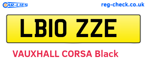 LB10ZZE are the vehicle registration plates.