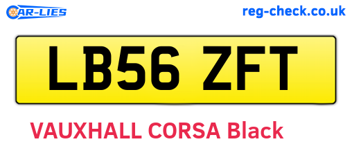 LB56ZFT are the vehicle registration plates.