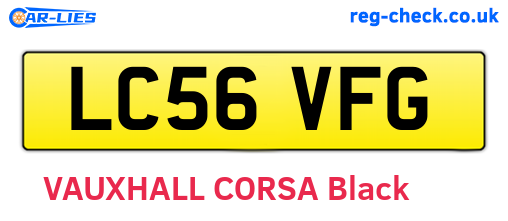 LC56VFG are the vehicle registration plates.
