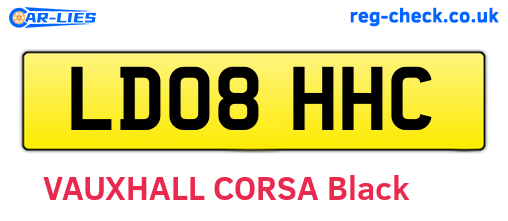 LD08HHC are the vehicle registration plates.