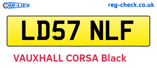 LD57NLF are the vehicle registration plates.