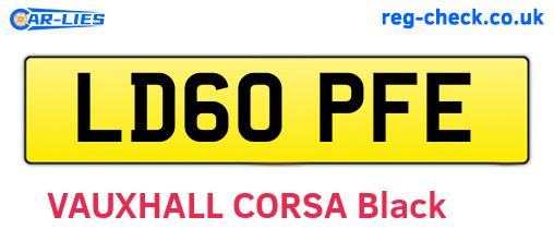 LD60PFE are the vehicle registration plates.