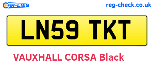 LN59TKT are the vehicle registration plates.