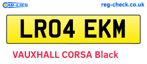 LR04EKM are the vehicle registration plates.