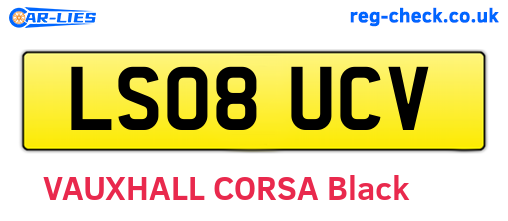 LS08UCV are the vehicle registration plates.