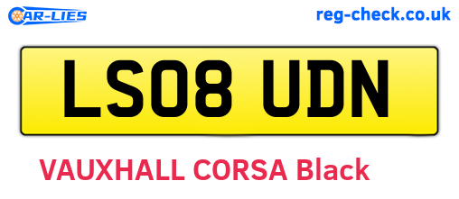 LS08UDN are the vehicle registration plates.