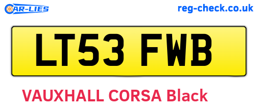 LT53FWB are the vehicle registration plates.