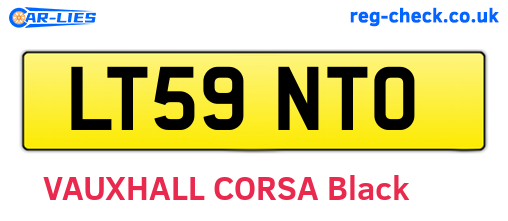 LT59NTO are the vehicle registration plates.