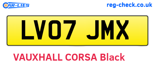 LV07JMX are the vehicle registration plates.