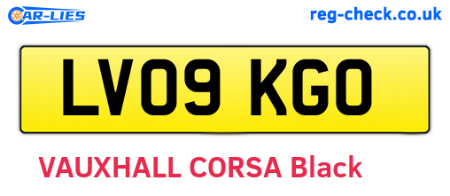LV09KGO are the vehicle registration plates.