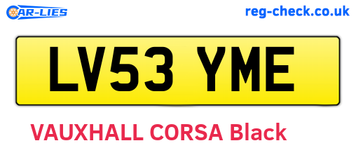 LV53YME are the vehicle registration plates.