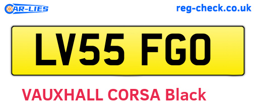 LV55FGO are the vehicle registration plates.