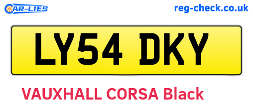 LY54DKY are the vehicle registration plates.