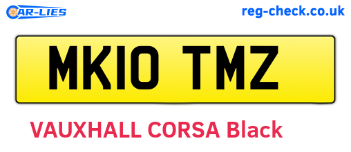 MK10TMZ are the vehicle registration plates.