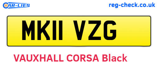 MK11VZG are the vehicle registration plates.