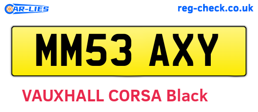 MM53AXY are the vehicle registration plates.