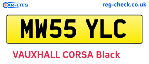 MW55YLC are the vehicle registration plates.