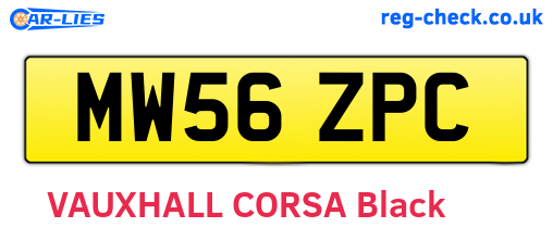 MW56ZPC are the vehicle registration plates.