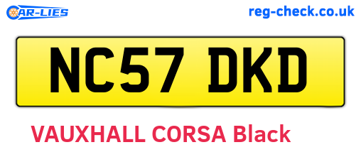 NC57DKD are the vehicle registration plates.