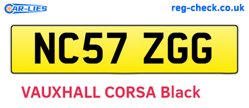 NC57ZGG are the vehicle registration plates.