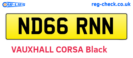 ND66RNN are the vehicle registration plates.