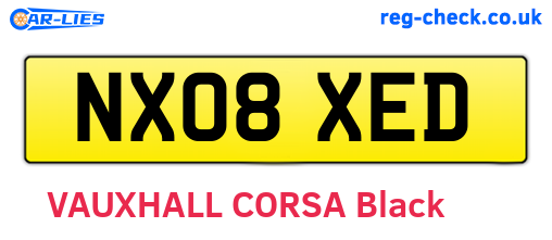 NX08XED are the vehicle registration plates.