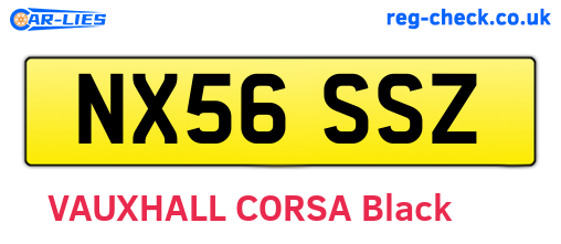 NX56SSZ are the vehicle registration plates.