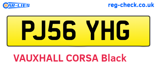 PJ56YHG are the vehicle registration plates.